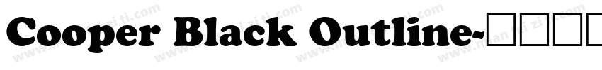 Cooper Black Outline字体转换